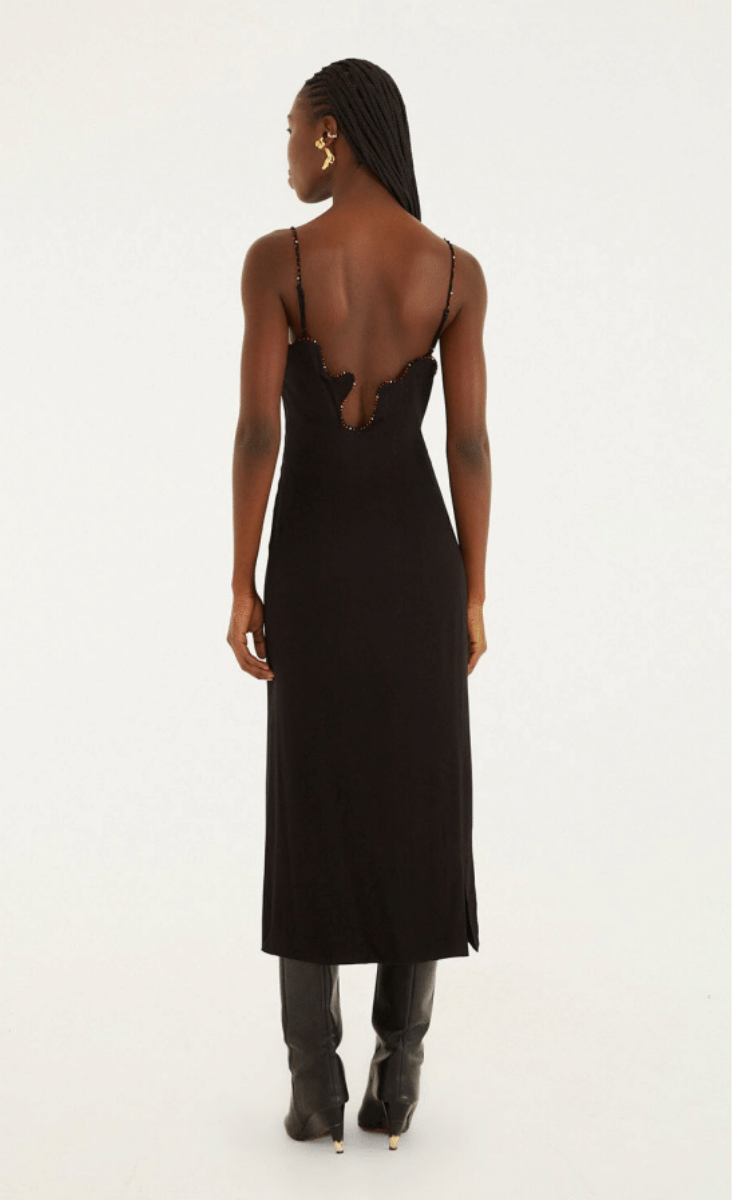 FARM Rio - Black Sleeveless Midi Dress