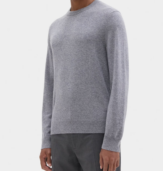 Theory - Men's Grey Crewneck Sweater in Cashmere