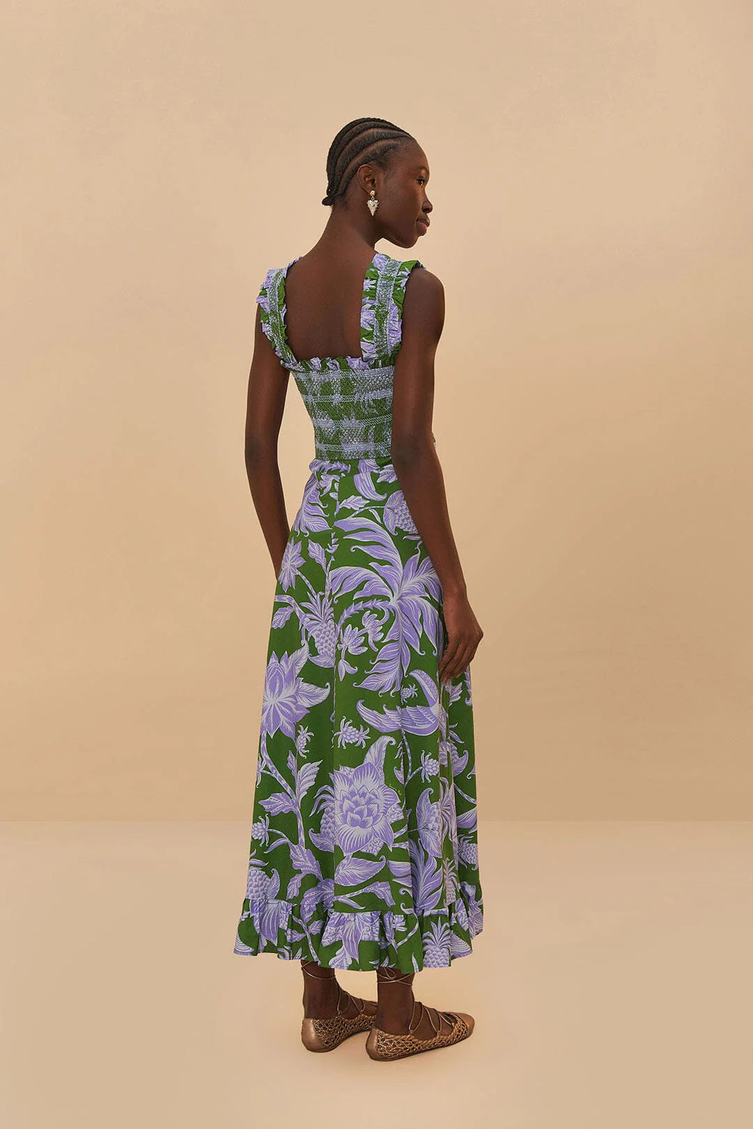 FARM Rio - Tropical Swing Green Midi Dress