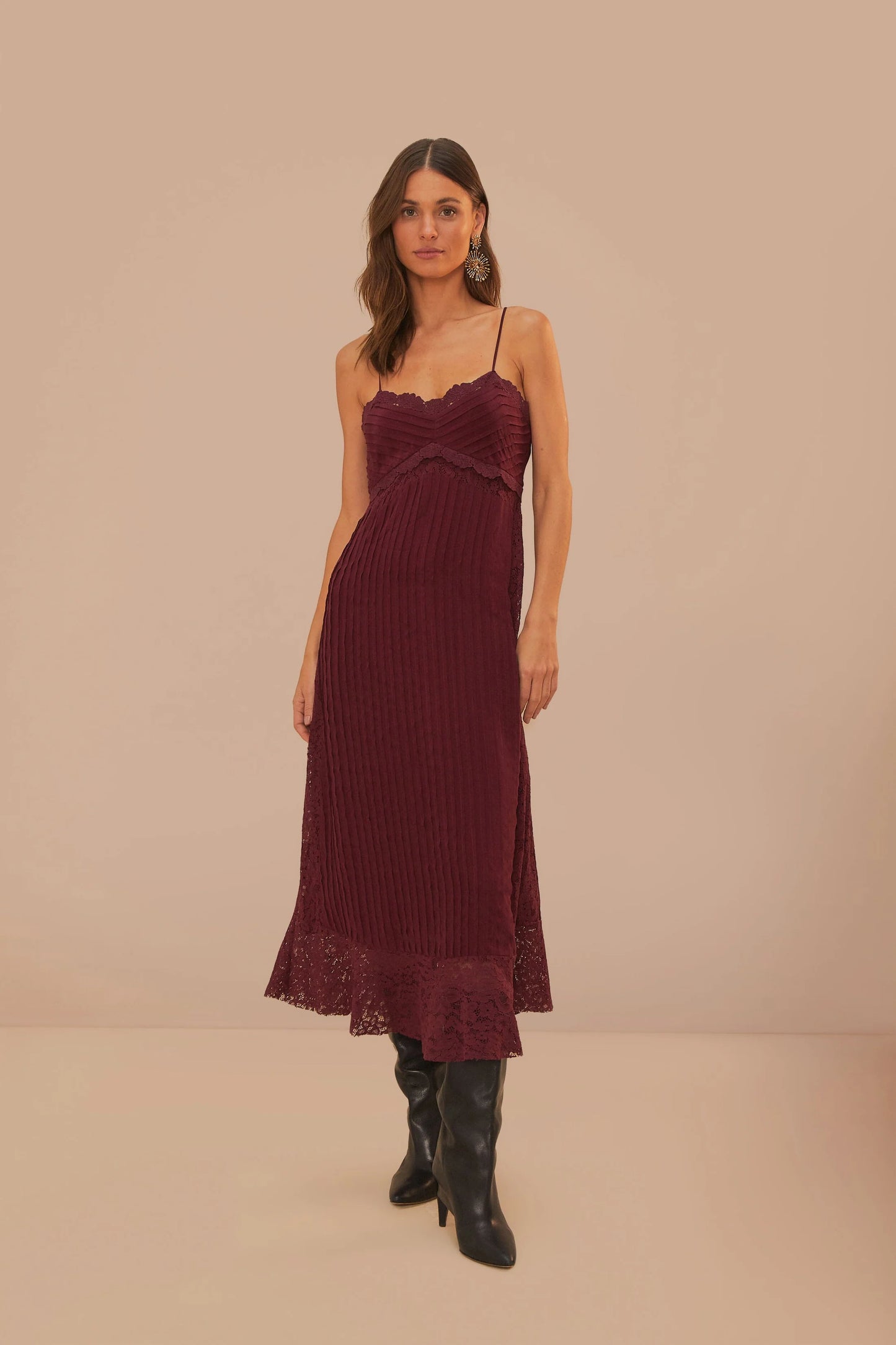 FARM Rio - Purple Lace Midi Dress