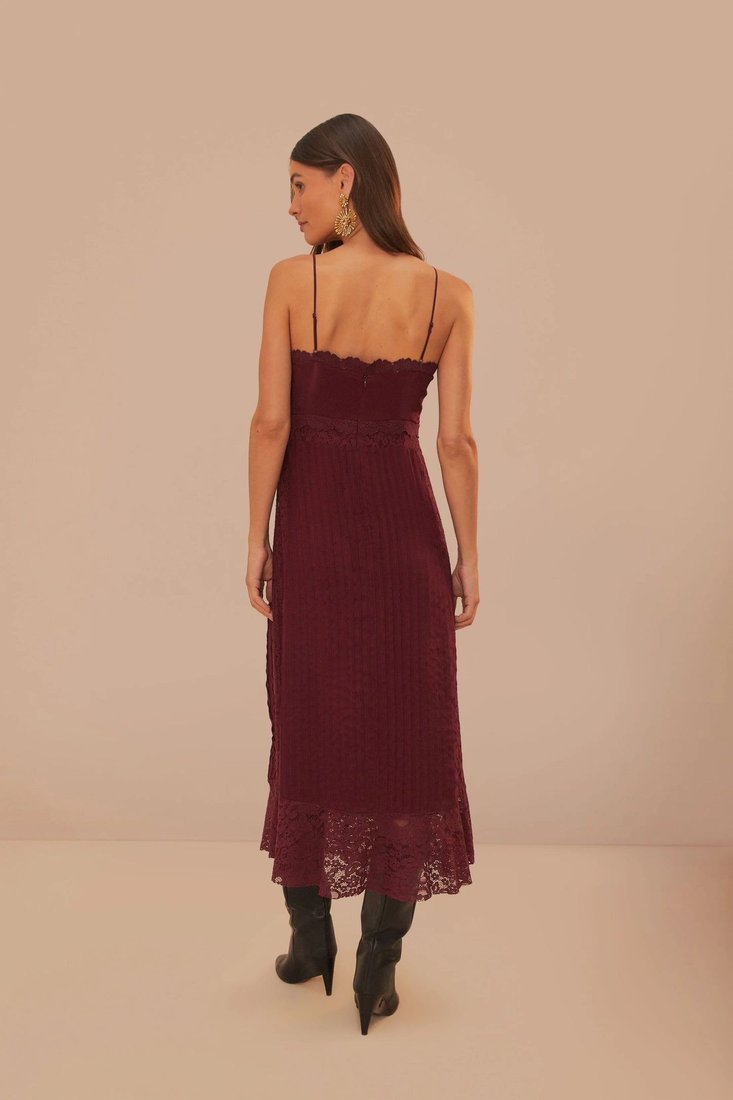 FARM Rio - Purple Lace Midi Dress