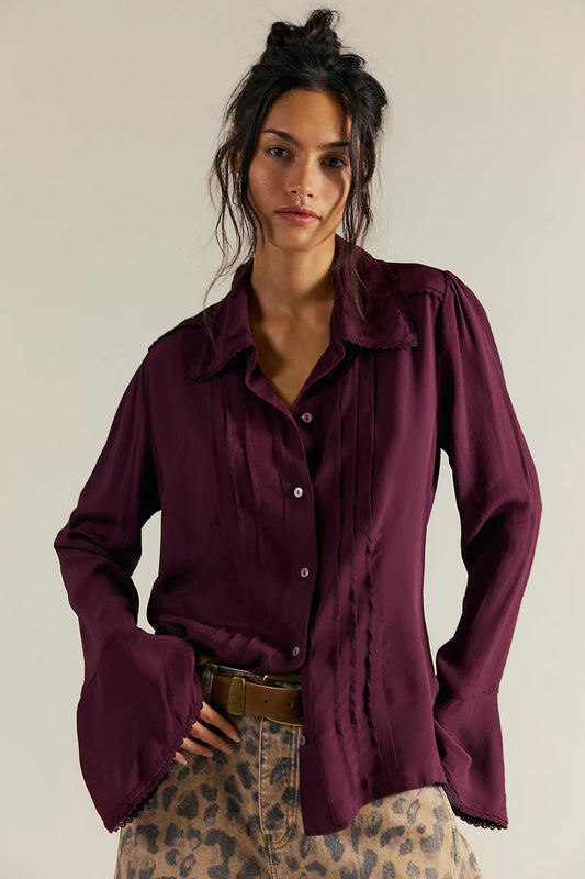 Free People - Melrose Top - Chocolate Grape