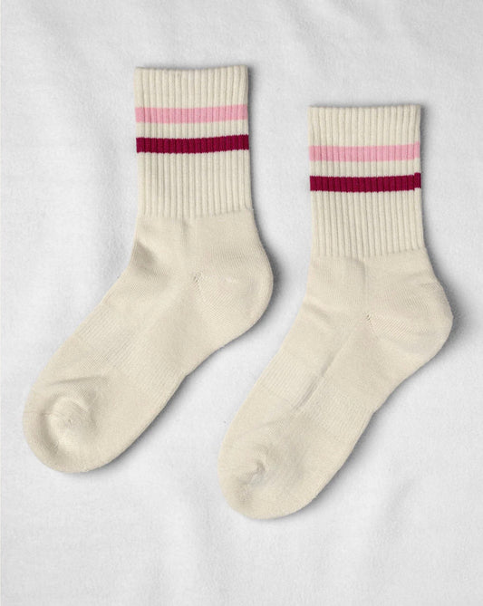 Unified - Gym Socks - Pink Stripe