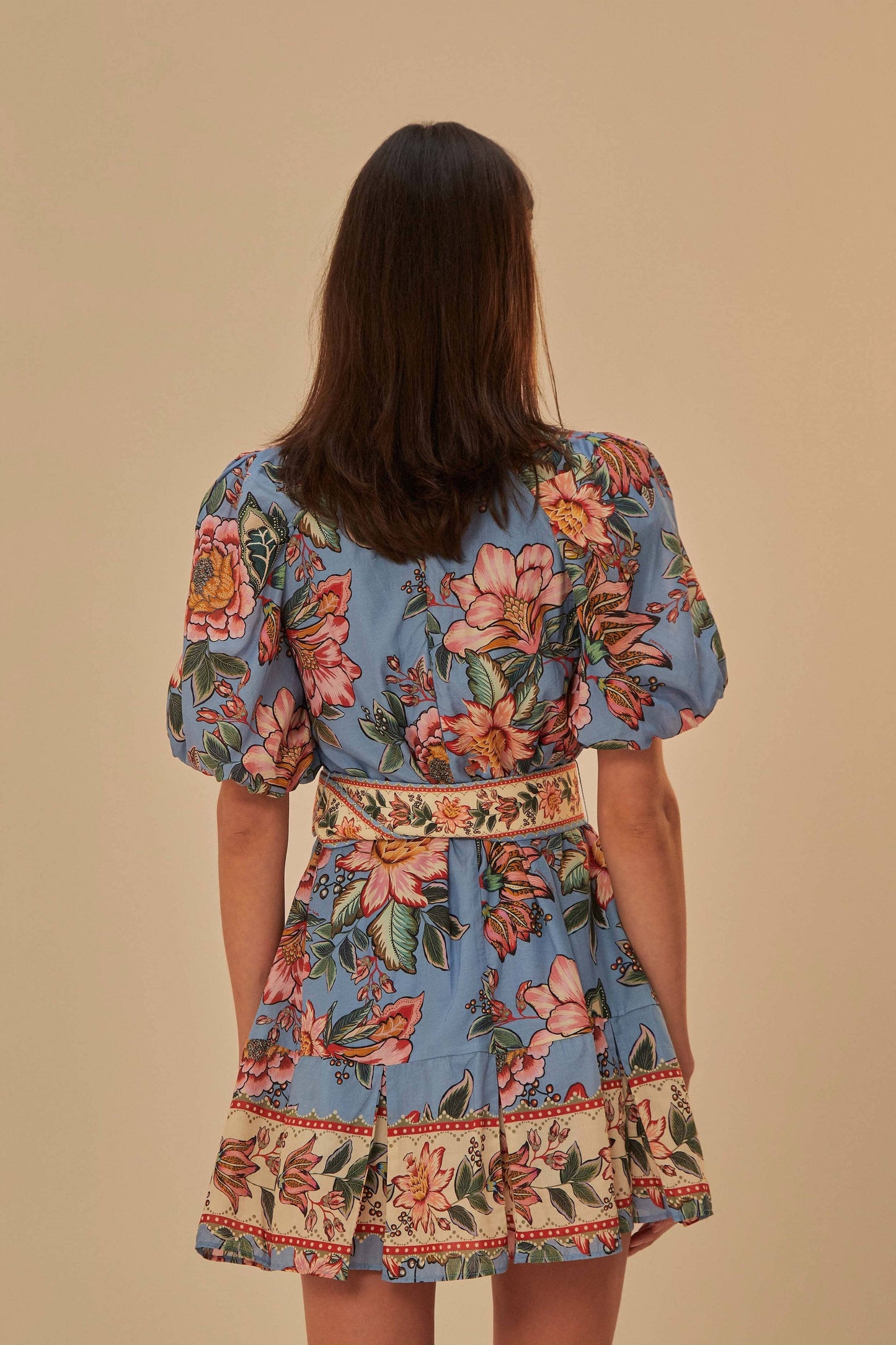 FARM Rio - Wonderful Bouquet Belted Mini Dress