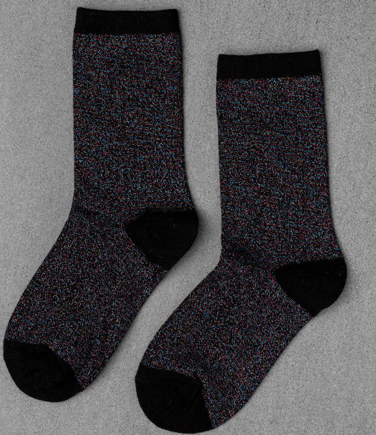 Unified - Glitter Socks - Black Disco