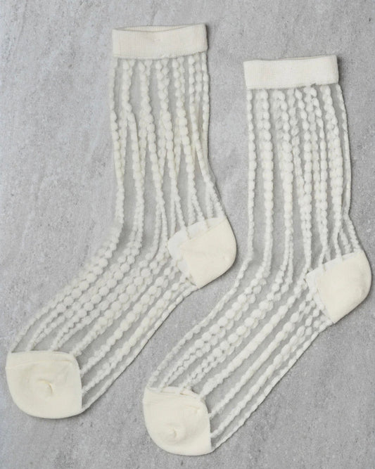 Unified - Sheer Bubble Socks - Ivory