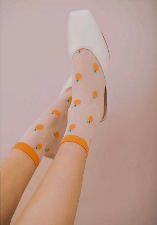 Unified - Sheer Fruit Socks - Clementine