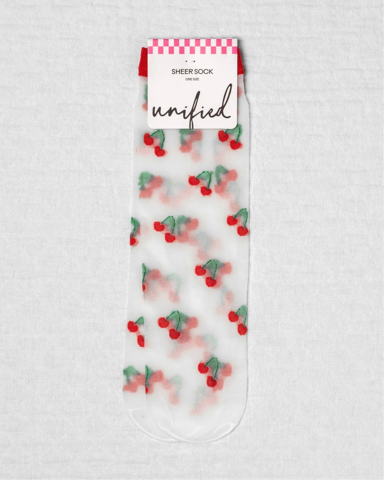 Unified - Sheer Fruit Socks - Cherry