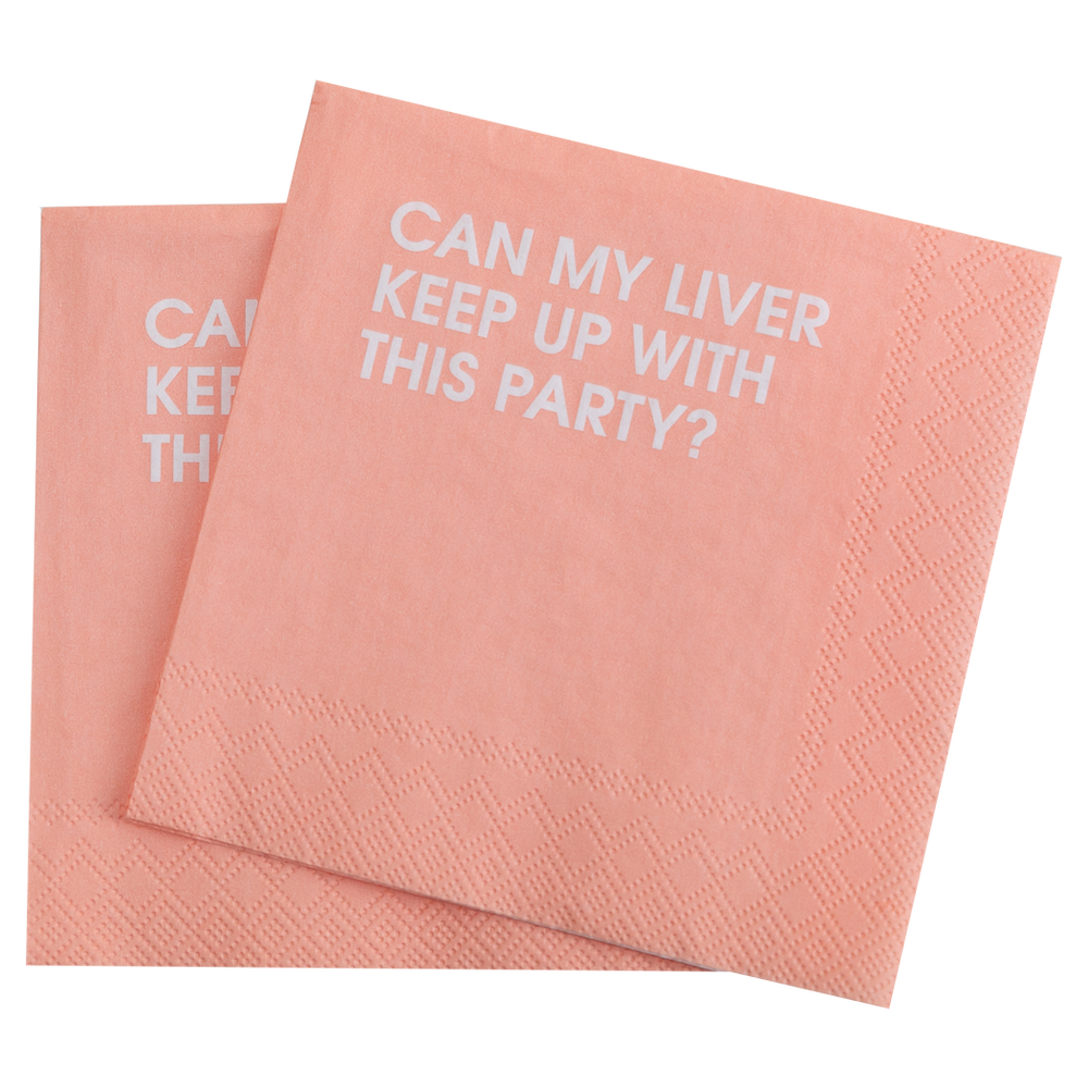 Chez Gagné - Can My Liver Keep Up With This Party? Cocktail Napkins