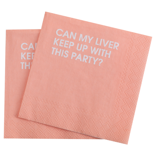 Chez Gagné - Can My Liver Keep Up With This Party? Cocktail Napkins