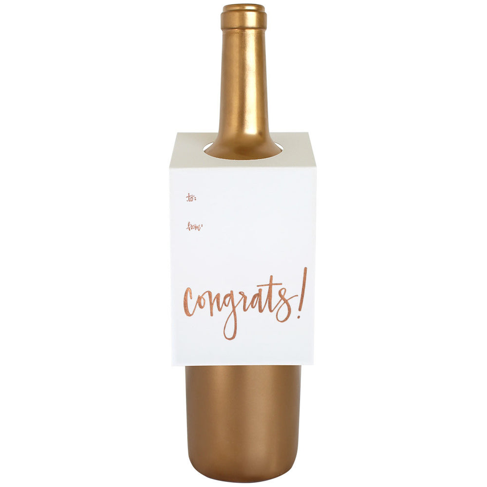 Chez Gagné - Congrats Script Wine & Spirit Tag