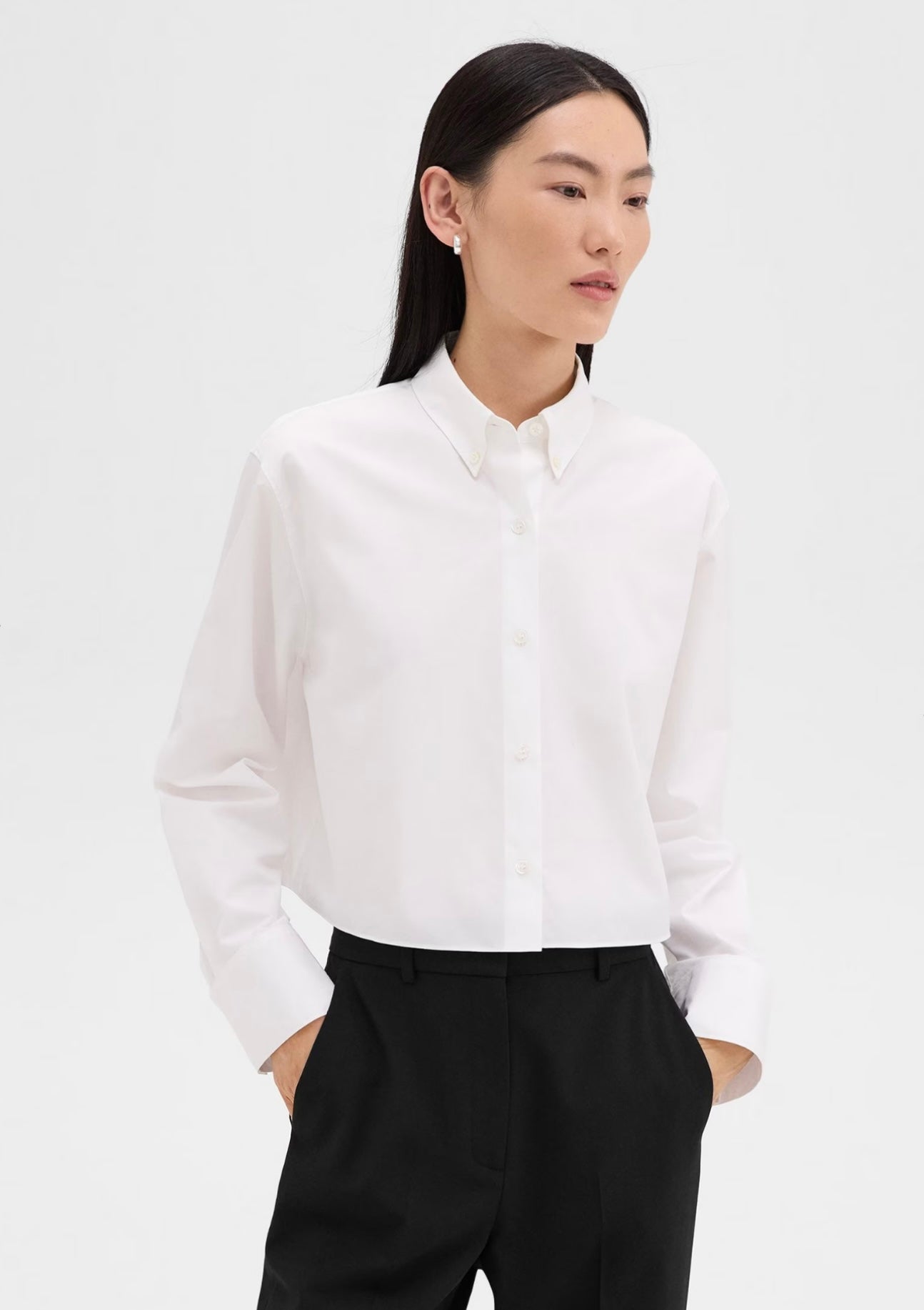 Theory - Cropped Boxy Shirt