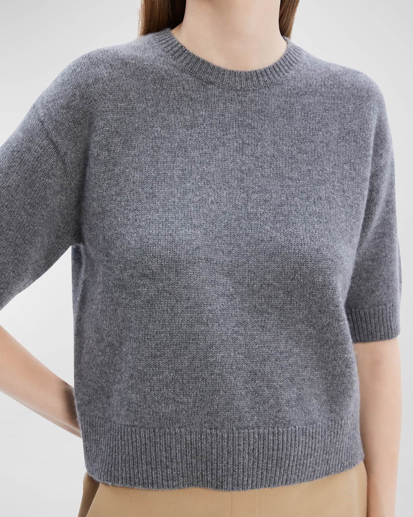 Theory - Cashmere Crop Tee