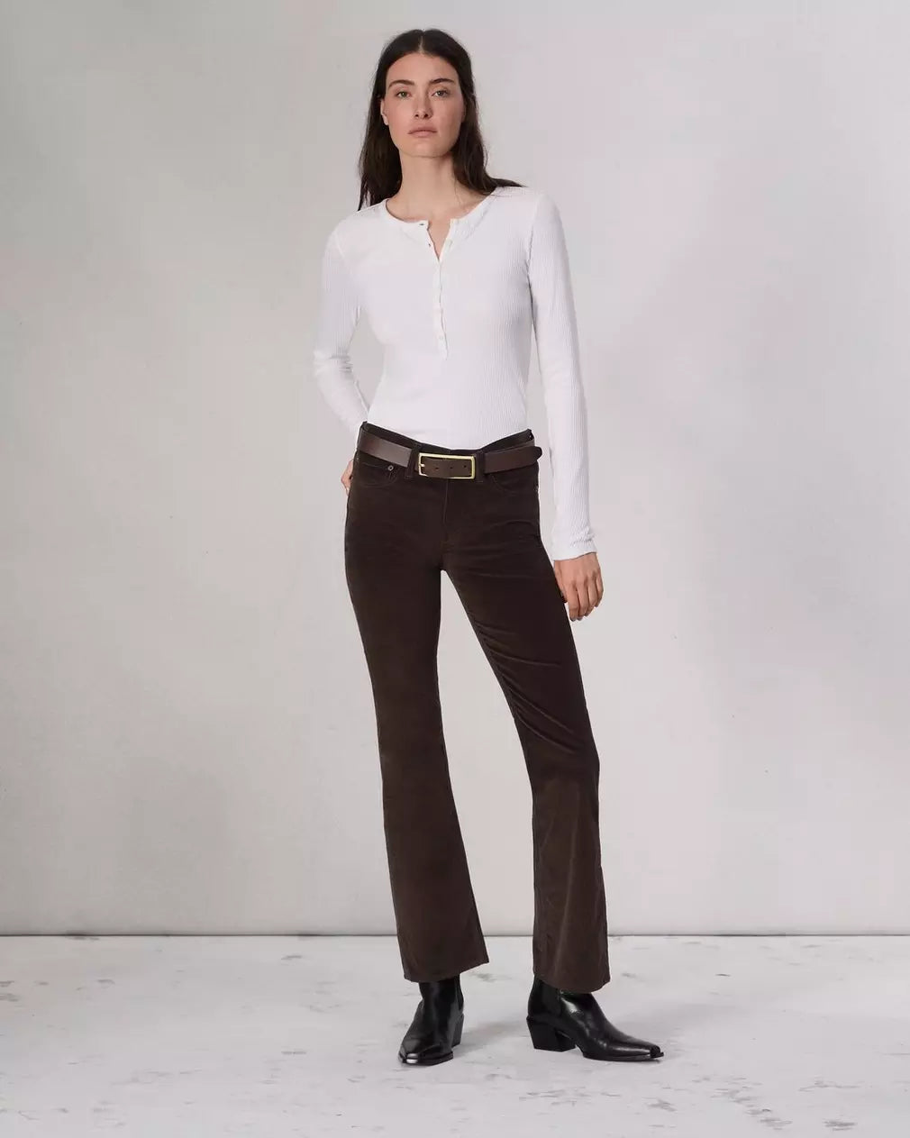 Rag & Bone - Peyton Mid-Rise Full Length Bootcut Cord