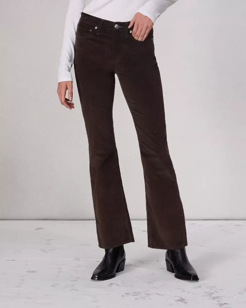 Rag & Bone - Peyton Mid-Rise Full Length Bootcut Cord