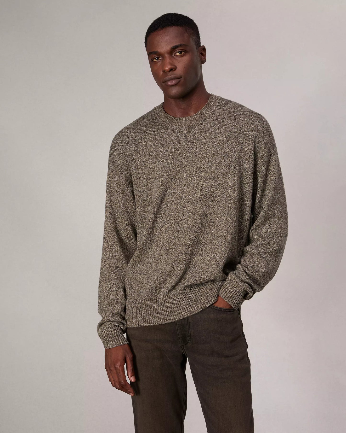 Rag & Bone - Dexter Marled Cotton Crewneck - Army Multi