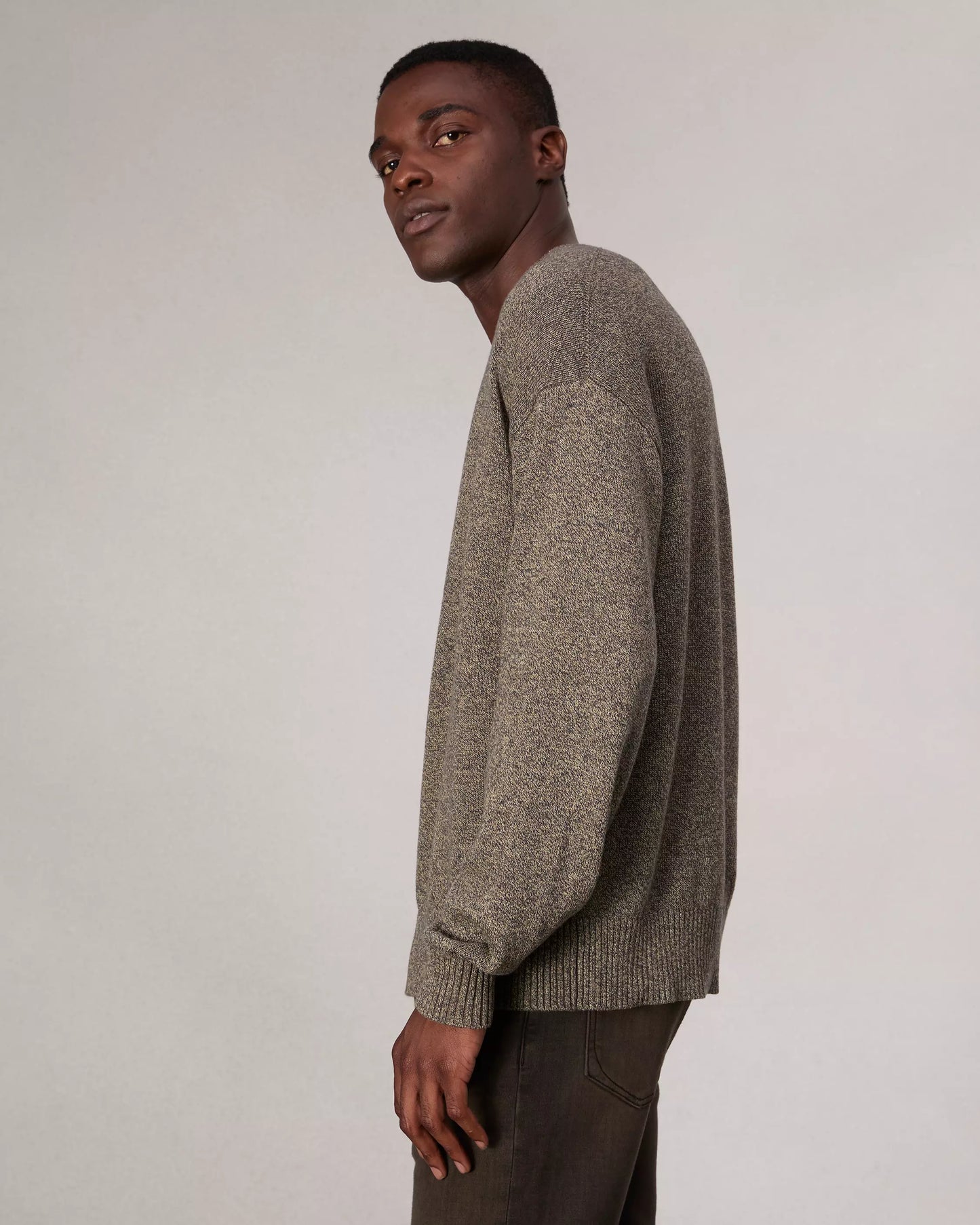 Rag & Bone - Dexter Marled Cotton Crewneck - Army Multi