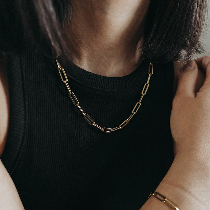 Au Naturale Jewelry - Paperclip Chain Necklace