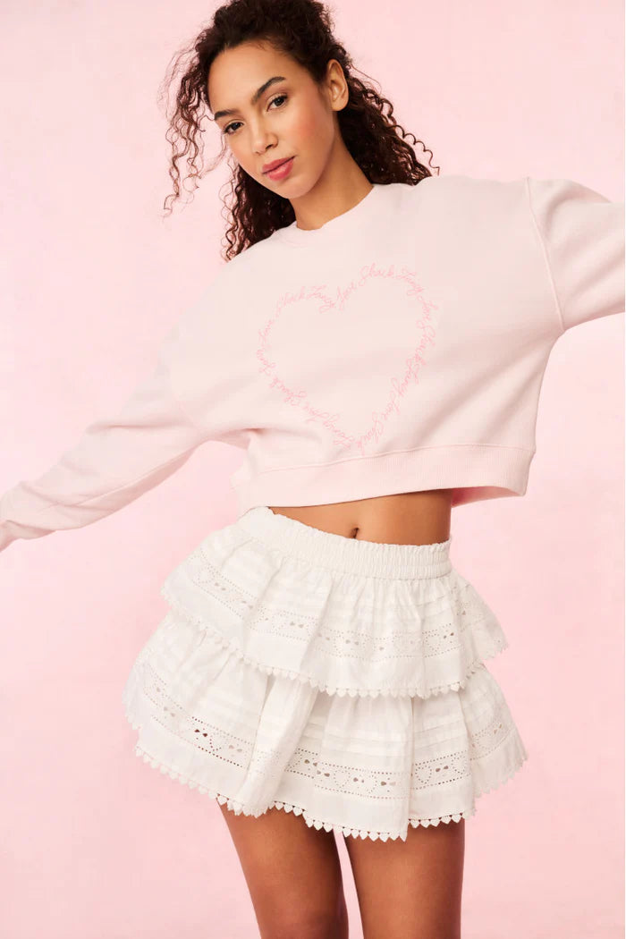 LOVESHACKFANCY - Aneria Pullover - Pucker Up Pink