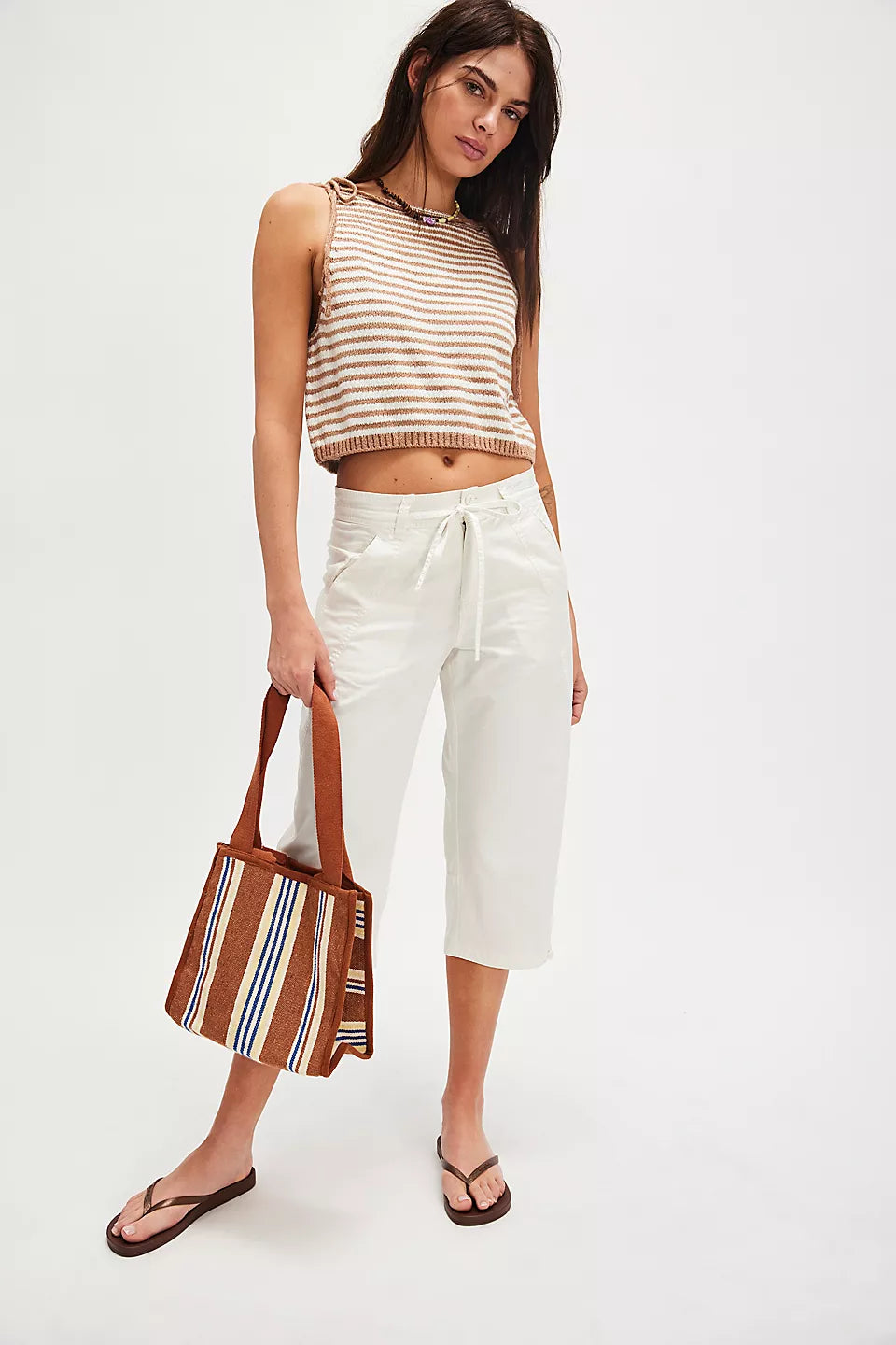 Free People - Claire Tank - White Praline Combo