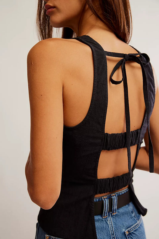 Free People Kaylor Backless Top - Black