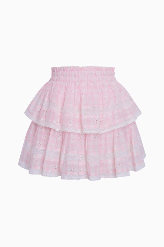 LOVESHACKFANCY - Ruffle Mini Skirt - Angel Pink