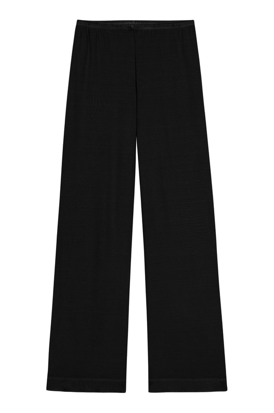 Donni - Baby Rib Scallop Contrast Pant - Jet