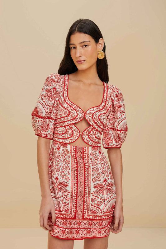 FARM Rio - River Ride Red Mini Dress
