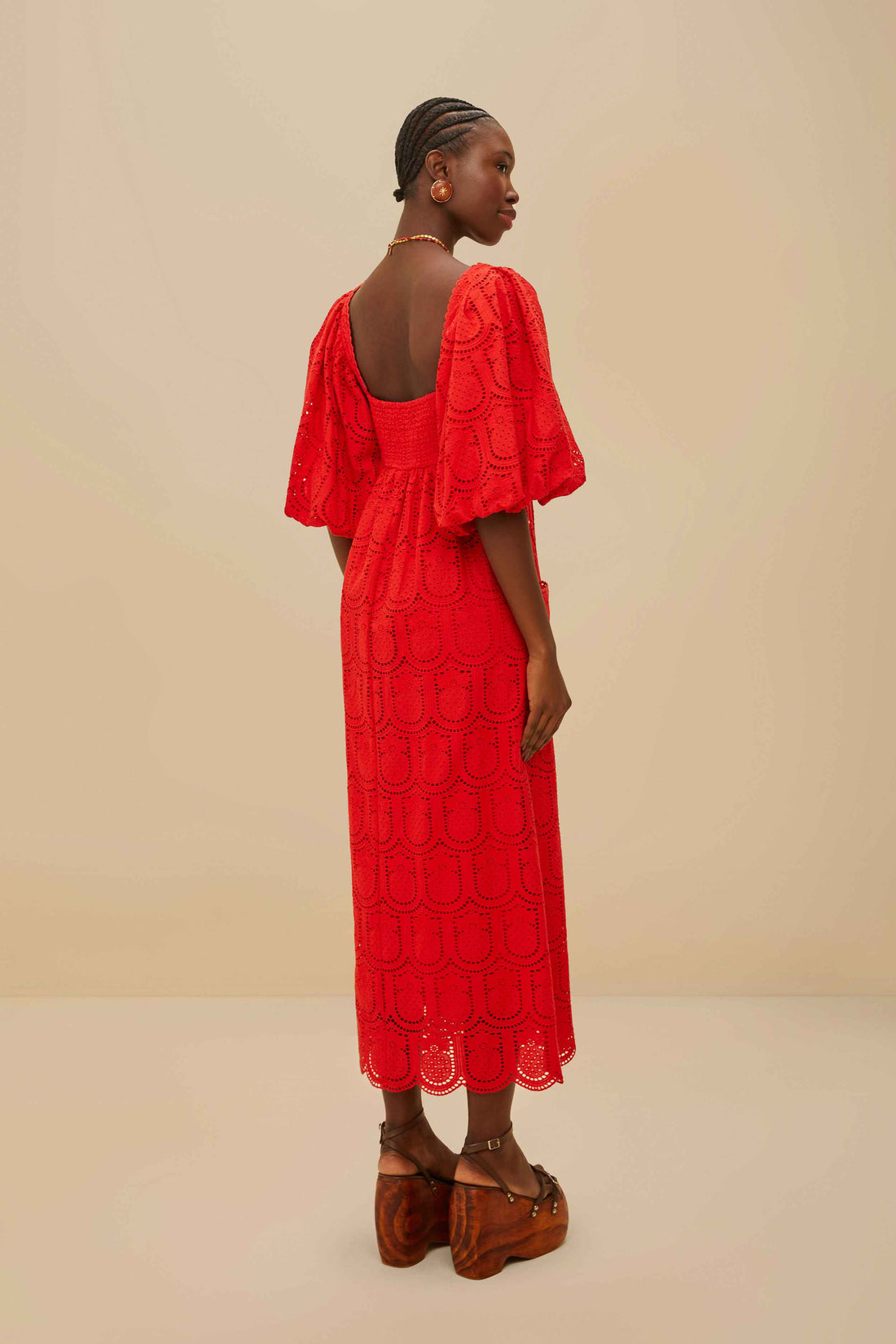FARM Rio - Red Pineapple Eyelet Maxi Dress
