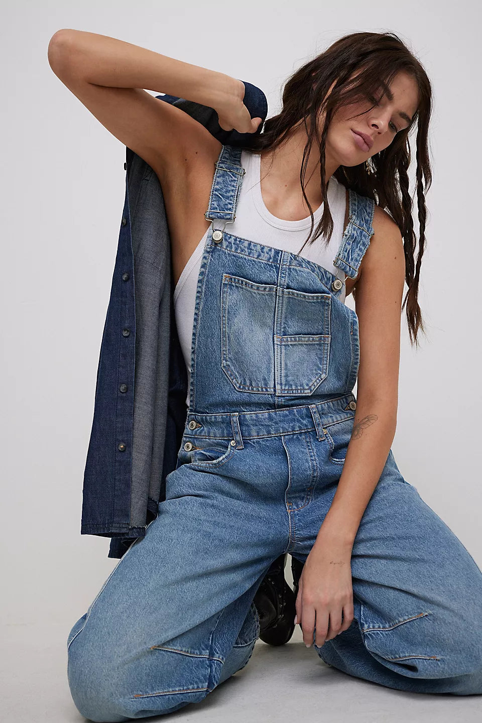 Free People - Good Luck Overall - Ultra Light Beam