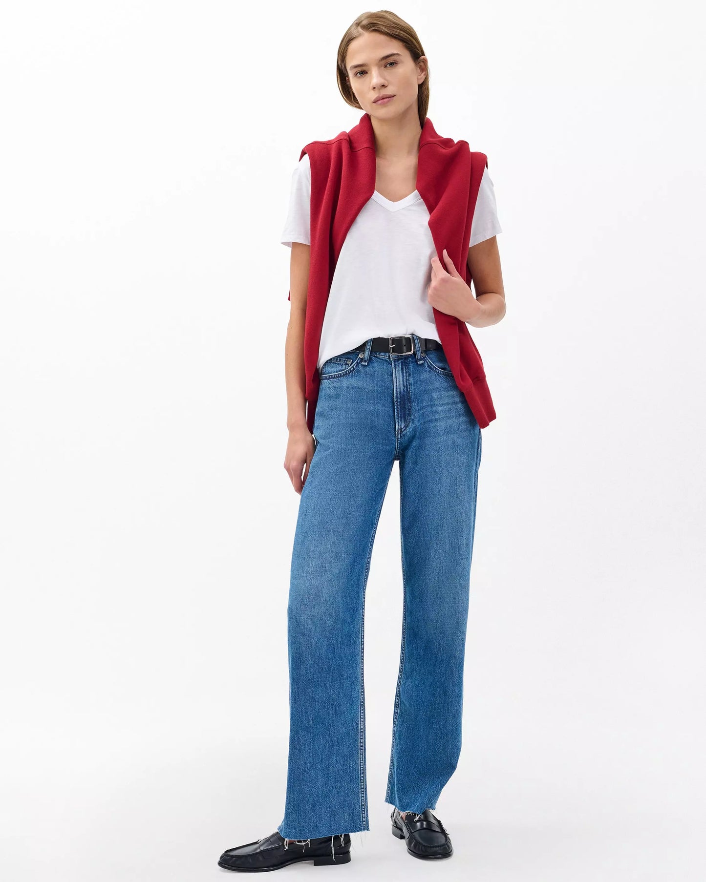 Rag & Bone - The Slub Vee - White