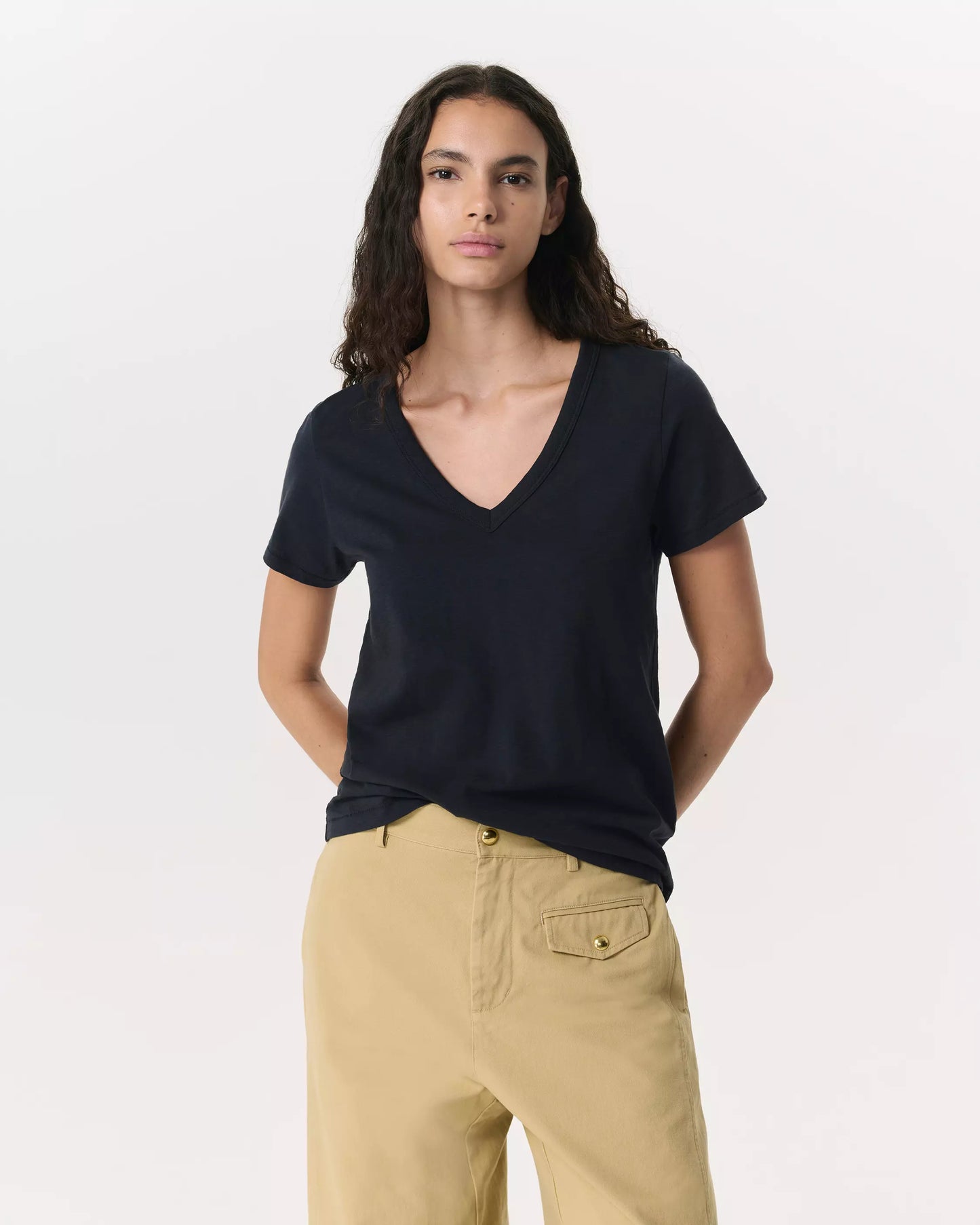 Rag & Bone - The Slub Vee - Black