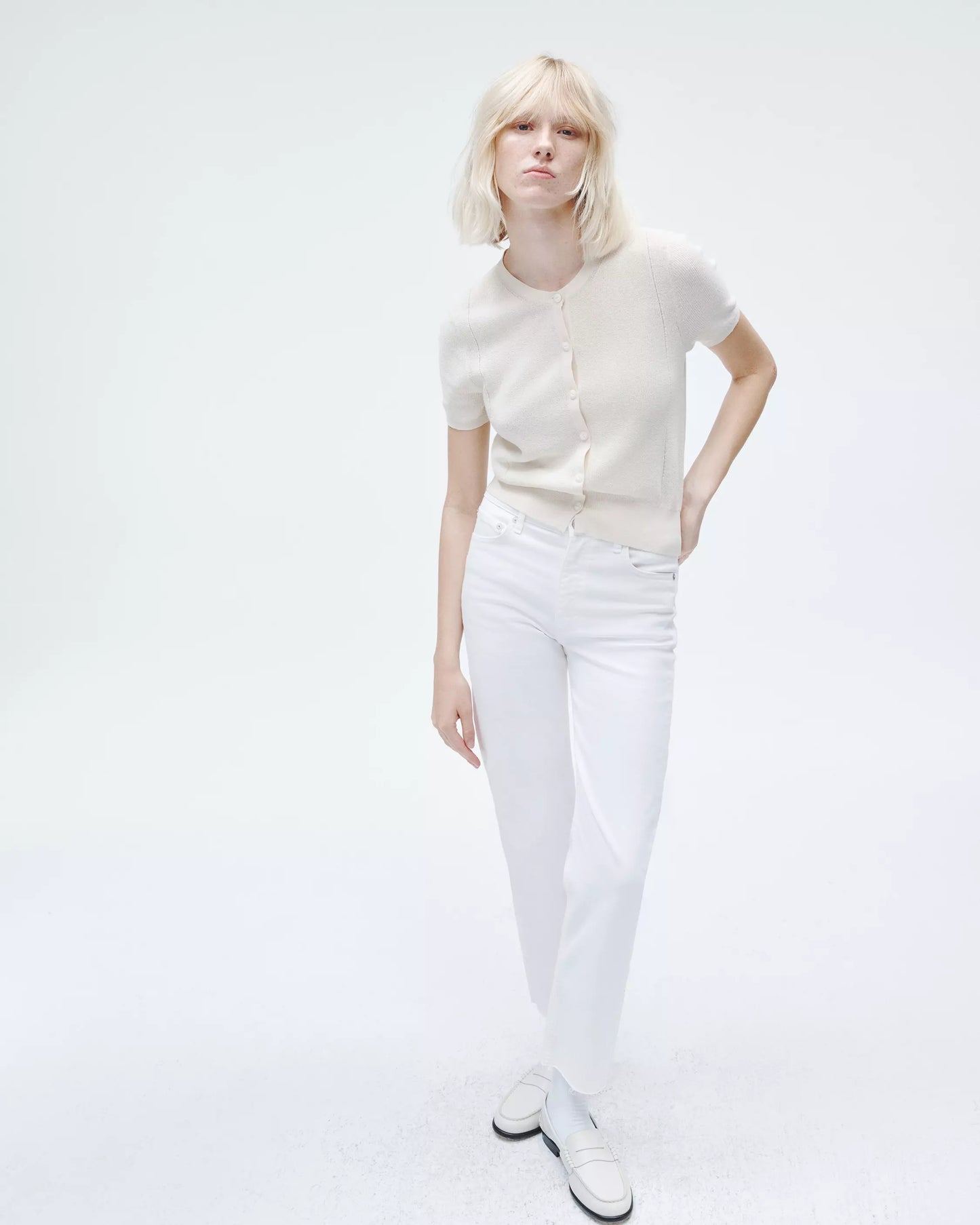 Rag & Bone - Dina Cotton Cardigan - Ivory