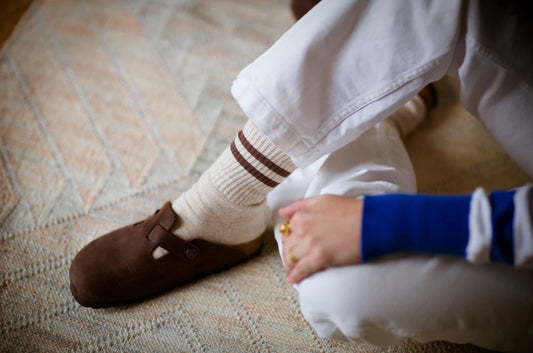 Unified - Gym Socks - Oat Cocoa Stripe