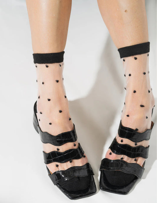 Unified - Sheer Dots Sock - Pepper