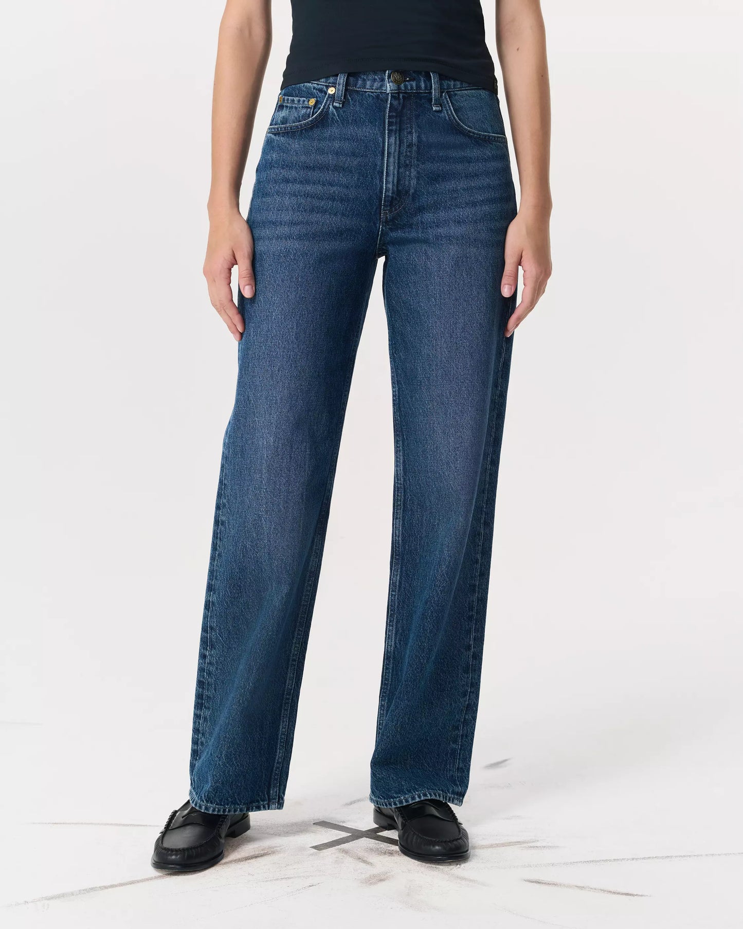 Rag & Bone - Shea High-Rise Relaxed Straight Full Length