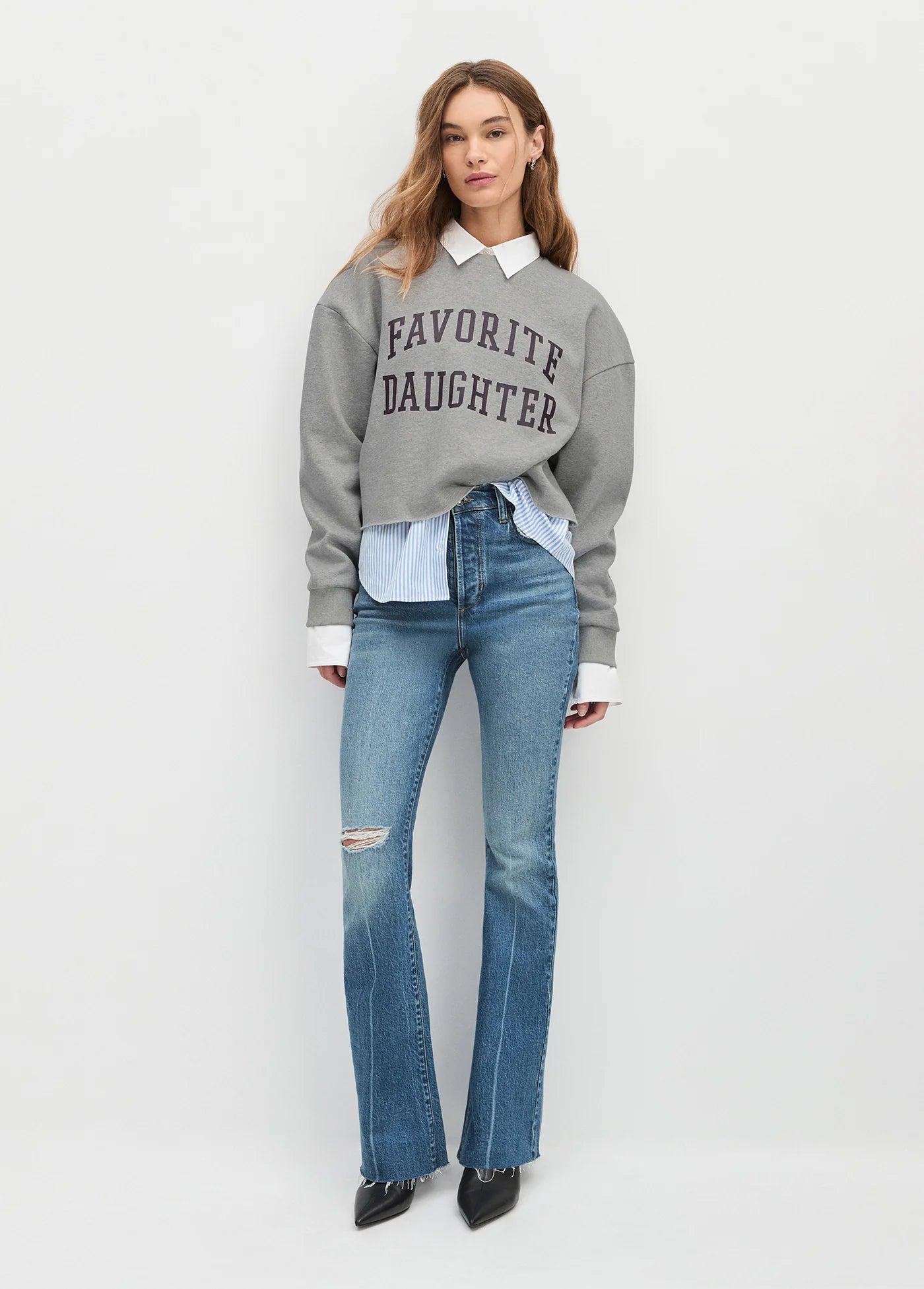 Favorite Daughter - Cropped Collegiate Sweatshirt