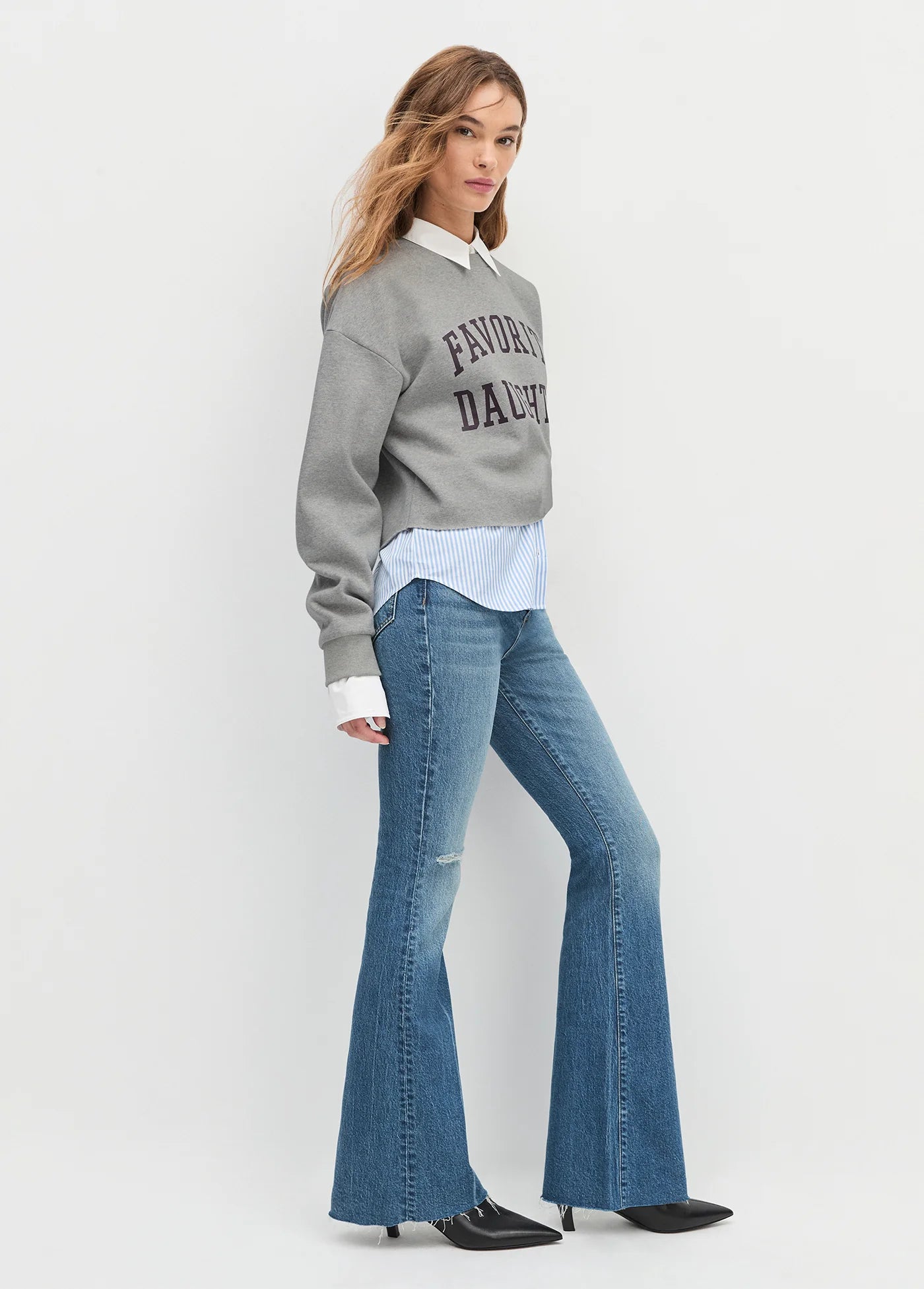 Favorite Daughter - Cropped Collegiate Sweatshirt