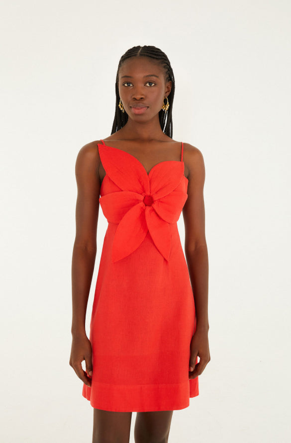 FARM Rio - Red Flower Mini Dress