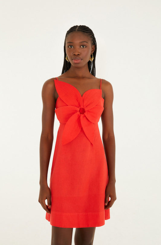 FARM Rio - Red Flower Mini Dress