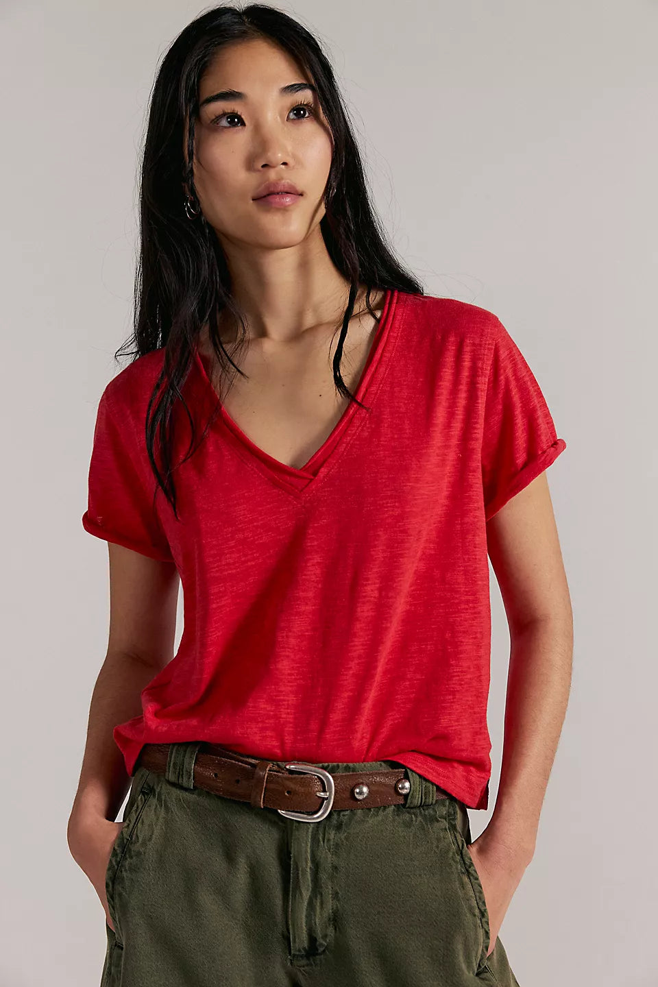 Free People - Take 2 Tee - Racing Red