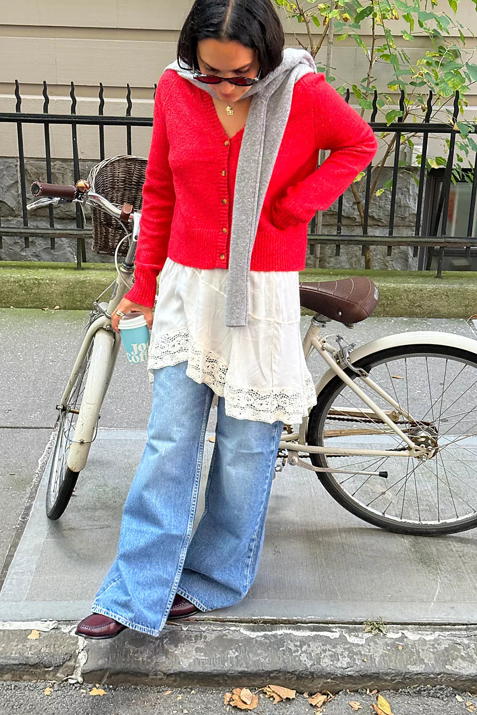 Free People - School Girl Cardi - Cherry Pop