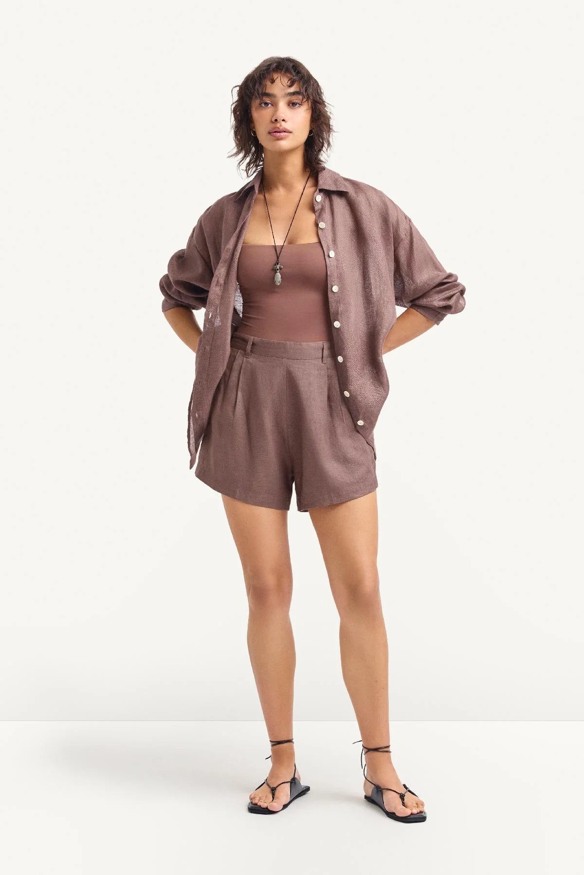 Vitamin A - Playa Boyfriend Shirt - Mocha