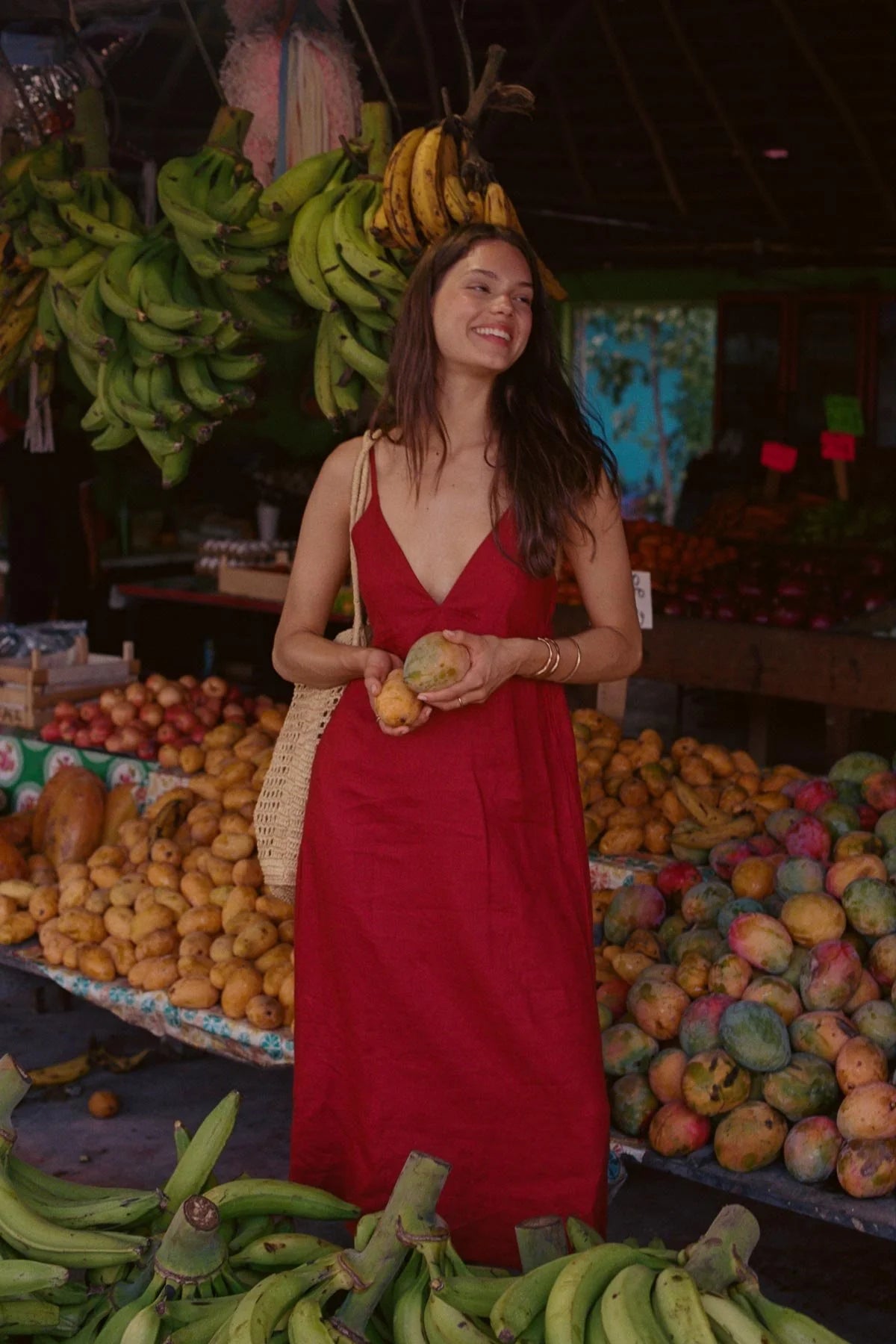 Vitamin A - Zella Dress - Deep Madder