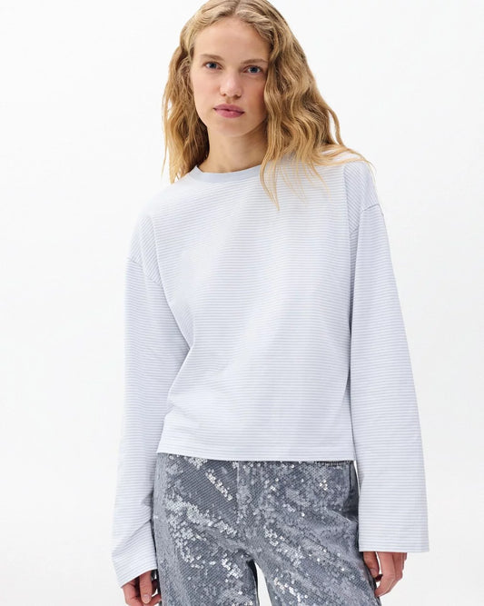 Rag & Bone - Kelly Boxy Long Sleeve - Blue Stripe