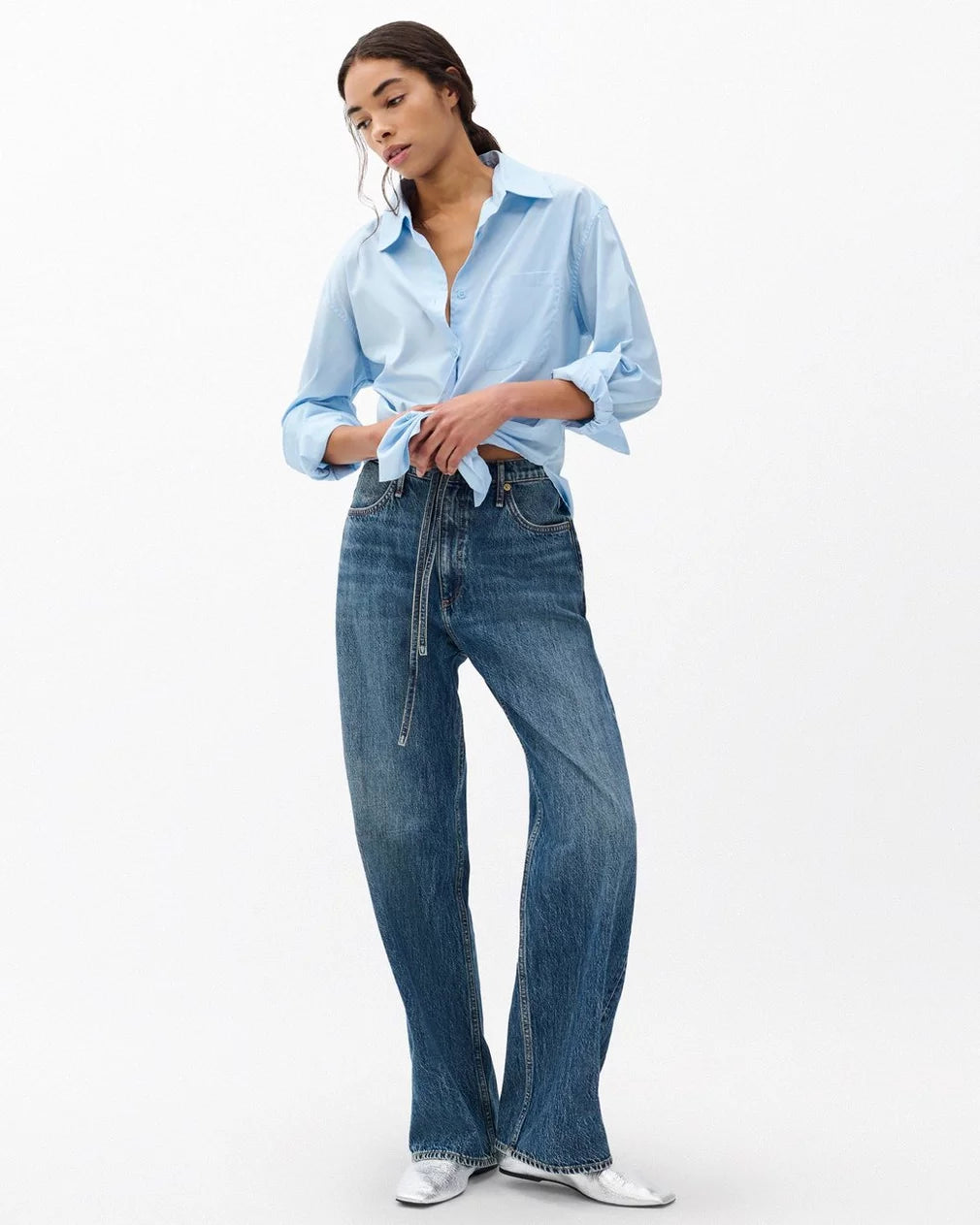 Rag & Bone - Phoebe Drawstring Wide Jean - Delcan