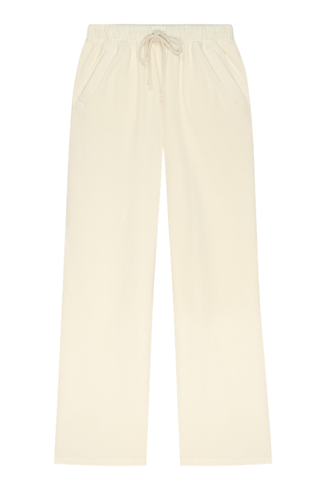 Donni - Eco Fleece Wide Leg Sweatpant - Cream