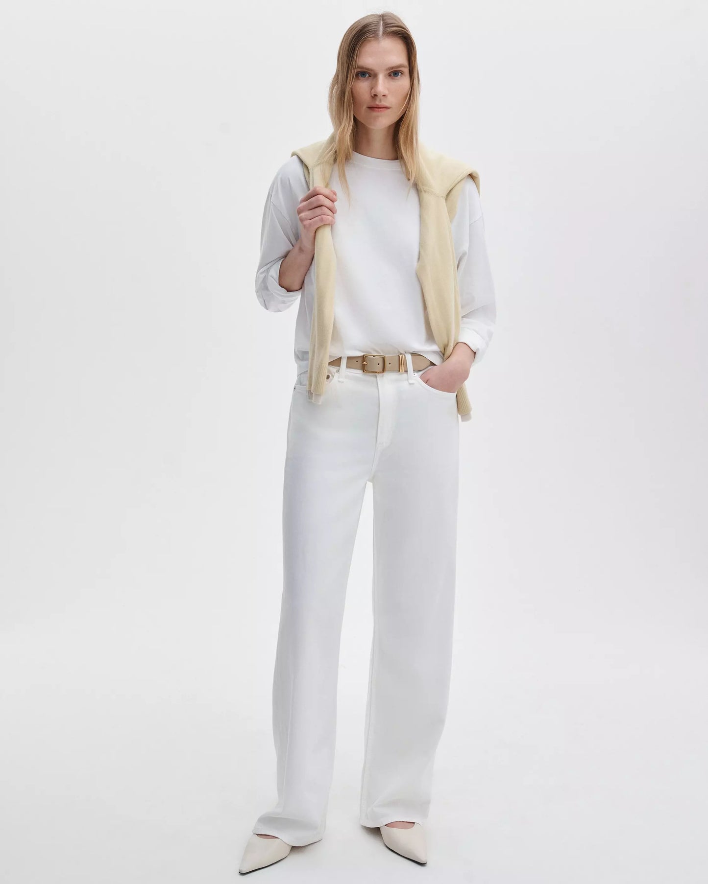 Rag & Bone - Logan Wide Featherweight Jean - White