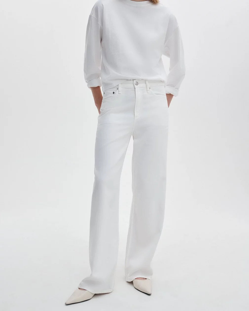 Rag & Bone - Logan Wide Featherweight Jean - White