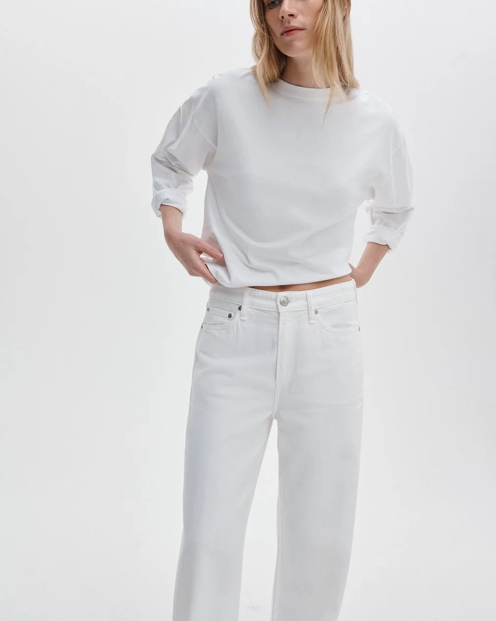 Rag & Bone - Logan Wide Featherweight Jean - White
